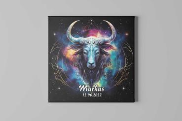 Leinwandbild - Sternzeichen Stier01