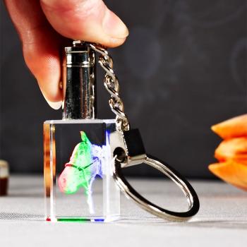2D Laserfoto im VIAMANT Glas Schlüsselanhänger