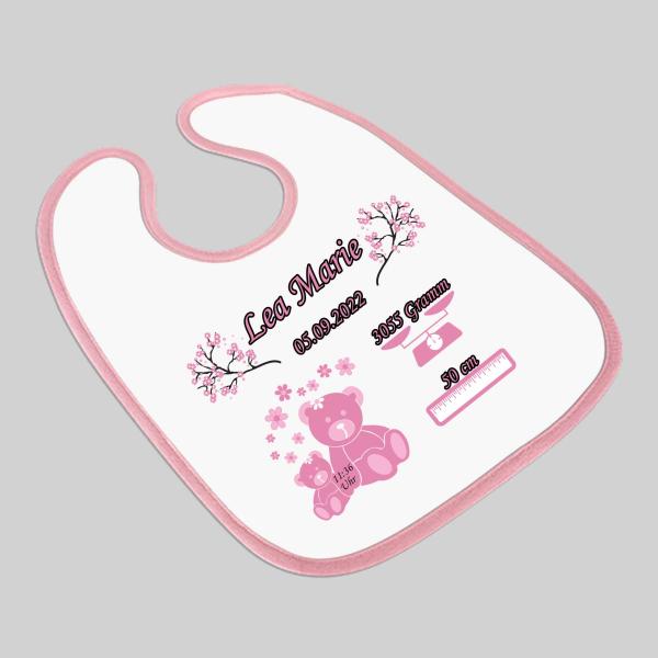 Geburtsgeschenk Babylätzchen - Rosa