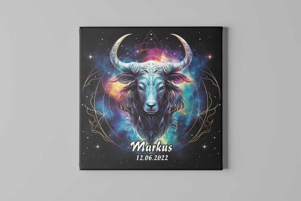 Leinwandbild - Sternzeichen Stier01